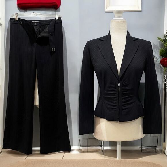 NEW Banana Republic Wool Pinstripe Structured Hourglass Martin Classic Pantsuit - Picture 7 of 16